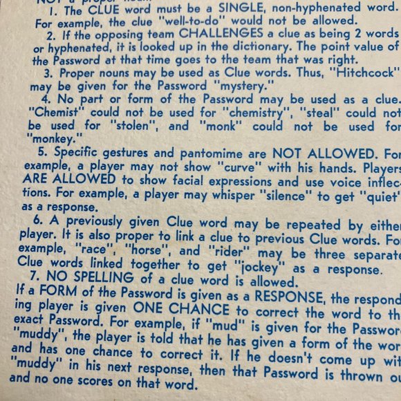 Password Game 1966 - Milton Bradley - Picture 7 of 12